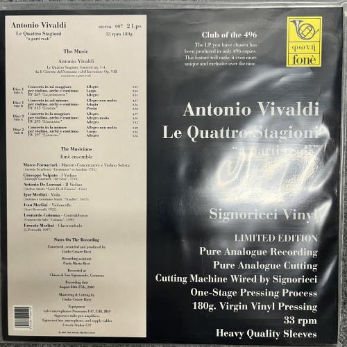 LE QUATTRO STAGIONI OP.8 - a parti reali 