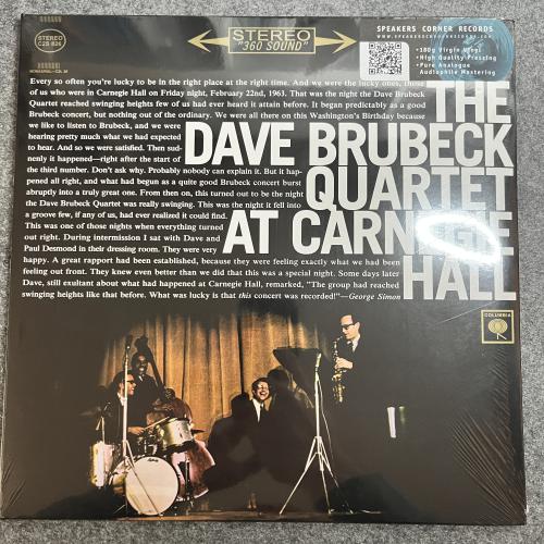 THE DAVE BRUBECK QUARTET AT CARNEGIE 