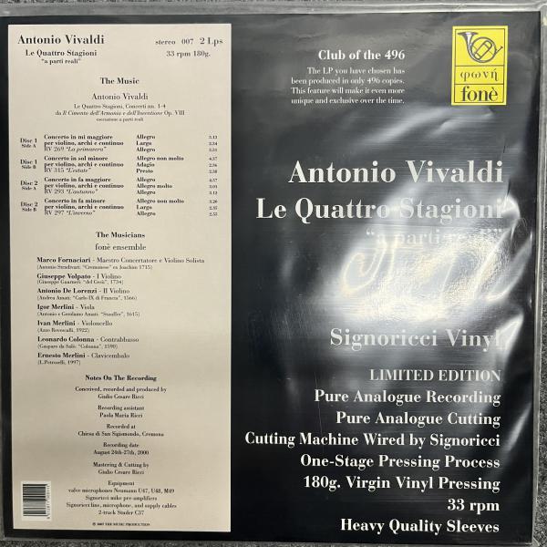 LE QUATTRO STAGIONI OP.8 - a parti reali 