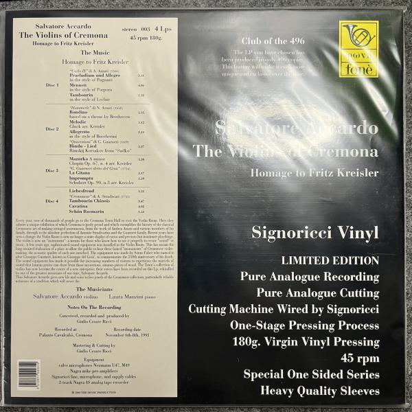 THE VIOLINS OF CREMONA - HOMAGE TO FRITZ KREISLER 