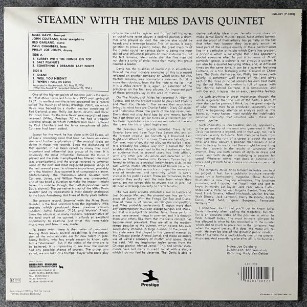 STEAMIN` WITH THE MILES DAVIS QUINTET 