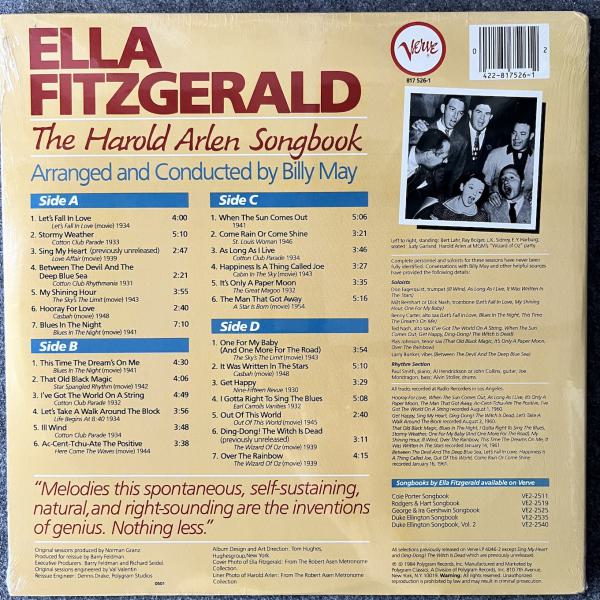 ELLA FITZGERALD SINGS THE HAROLD ARLEN SONG BOOK 