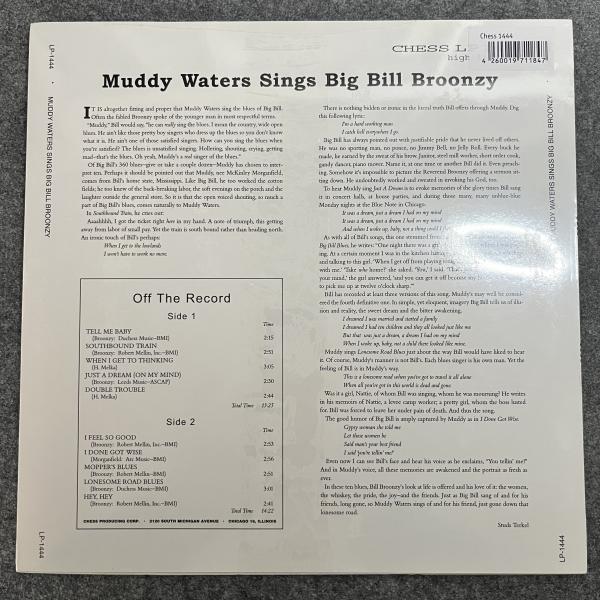 MUDDY WATERS SINGS BIG BILL BROONZY 
