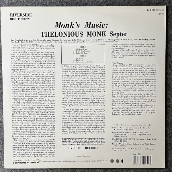 MONK`S MUSIC 